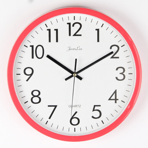 (red) Retro Round Wall Clock Silent