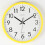 (yellow) Retro Round Wall Clock Silent 1