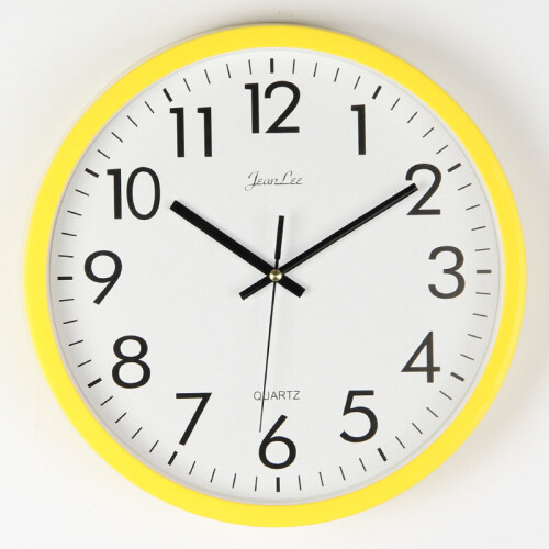 (yellow) Retro Round Wall Clock Silent