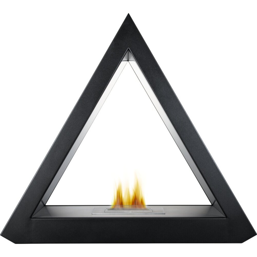 Adam The Geo Bio Ethanol Fireplace Suite in Black, 39 Inch