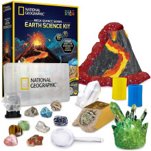 National Geographic Earth Science Kit - Over 15 Science Experiments & STEM Activities for Kids, Includes Crystal Growing Kit,...