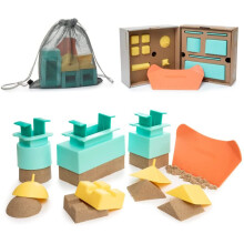 Sand Pal Beach Toys Sand Castle Kit - 9 Pieces Travel-Friendly Sand Toys for Kids Ages 3-12 - Outdoor & Indoor Play Sandbox Toys Set - Sand Castle Bui