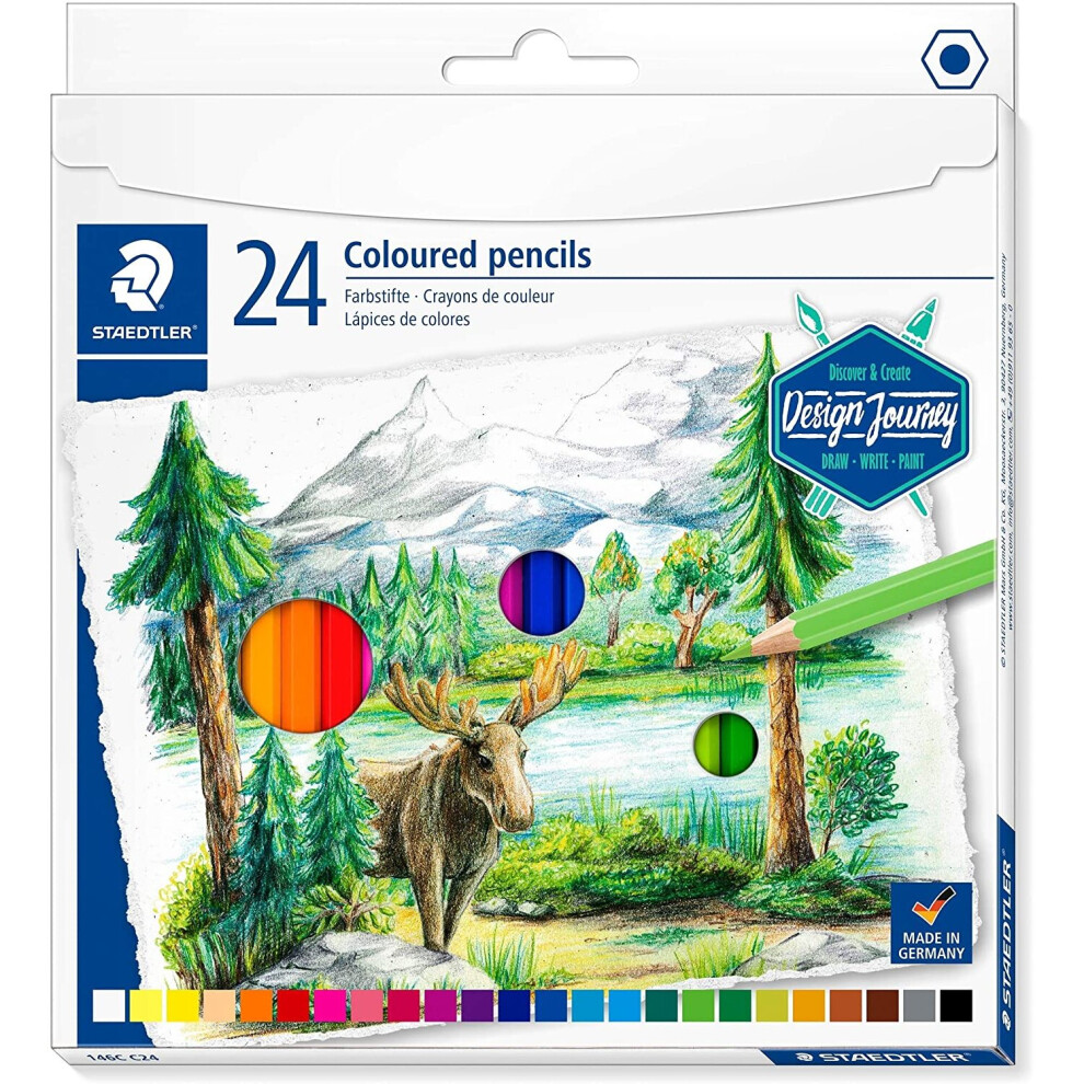 Staedtler Design Journey 146C Box of 24 Assorted Coloured Pencils