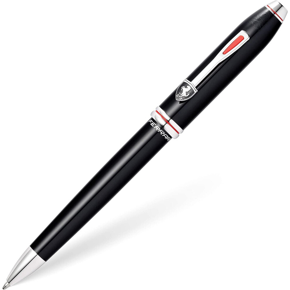 Cross Ferrari Townsend Ballpoint Pen - Gloss Lacquer And Rhodium Black