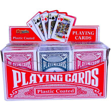 Playwrite Playing Cards 300-002 Pack of 12 Playing Cards. Display stand containing 12 packs of plastic coated security sealed...