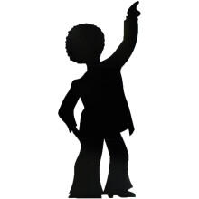 Star Cutouts Cut Out of Disco Dancer Male Silhouette