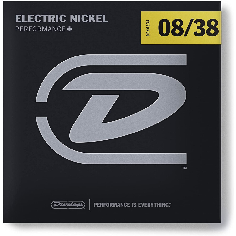 Dunlop Den0838 Extra 8-38 Nickel Electric Guitar Strings Light