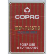ASS Copag Poker Size Regular Face Playing Cards (Red)