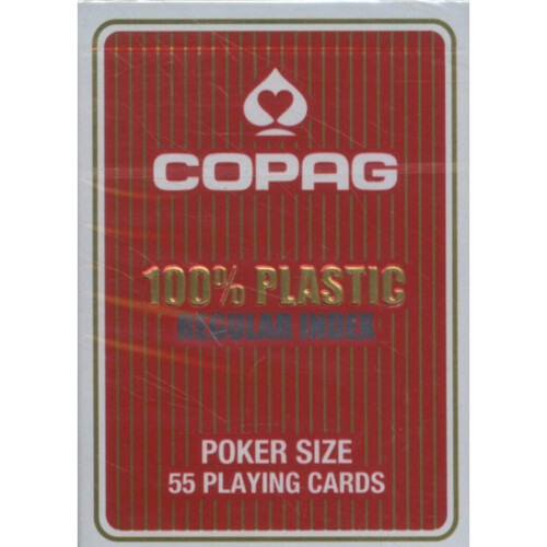 ASS Copag Poker Size Regular Face Playing Cards (Red)