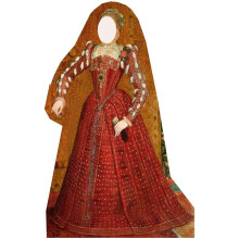 Star Cutouts Cut Out of Tudor Woman Stand-in