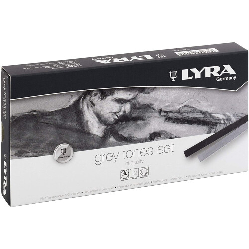 LYRA Polycrayons Soft Grey Tones 12 Box 17.4 x 9.0 x 2.0 cm