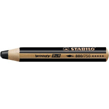 1 x STABILO WOODY 3 in 1 MULTI-TALENTED JUMBO PENCIL - Black (880/750)