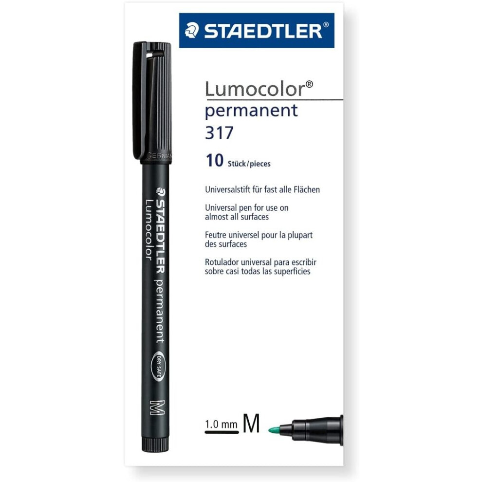 Staedtler Permanent Markers Pack Of 10 Green