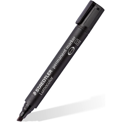 Staedtler Marqueur permanent STAEDTLER 350 - Noir - Pointe biseau - Indélébile 1