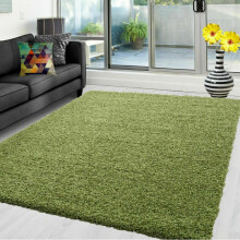 (Green, 120 x 170 cm) Thick Shaggy Large Verona Rugs Non Slip Hallway Runner Rug Bedroom Living Room Carpet