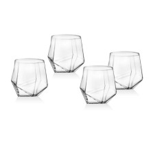 Godinger 46704 17 oz Isla Crystal Whiskey Glass, Clear - Set of 4