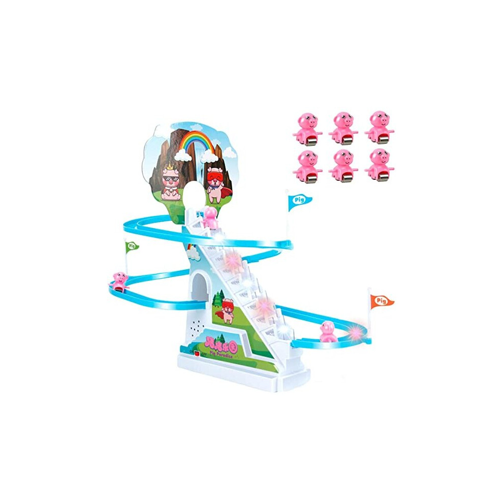 Musical Stair Climbing Toys Slide Track & Music, Peppa Pig Light
