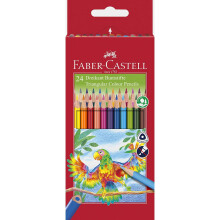 Buntstifte - Faber-Castell - Packung mit 24 - Leuchtende Farben - Gemischt - Ab 6 Jahren