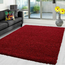 (Red, 200 x 290 cm) Thick Shaggy Large Verona Rugs Non Slip Hallway Runner Rug Bedroom Living Room Carpet