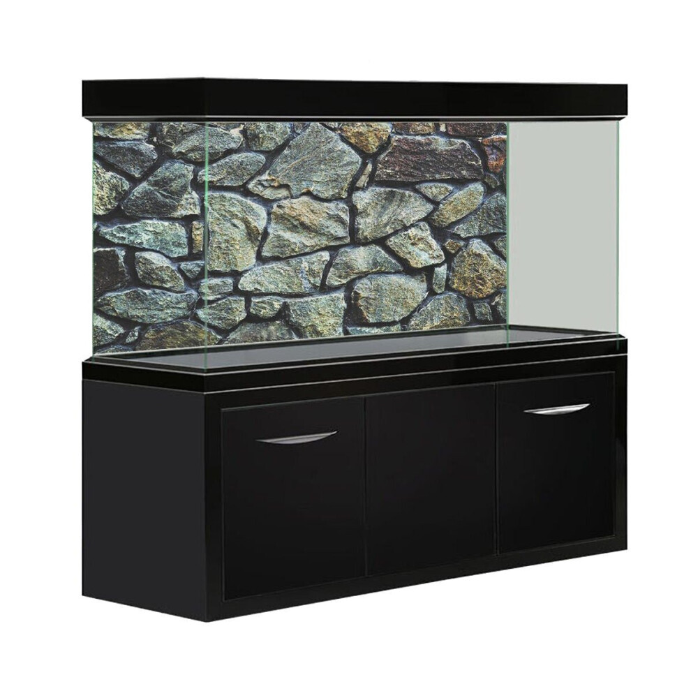 (122*41cm) HD Rock Stone PVC Aquarium Background Poster Fish Tank Landscape Decorations