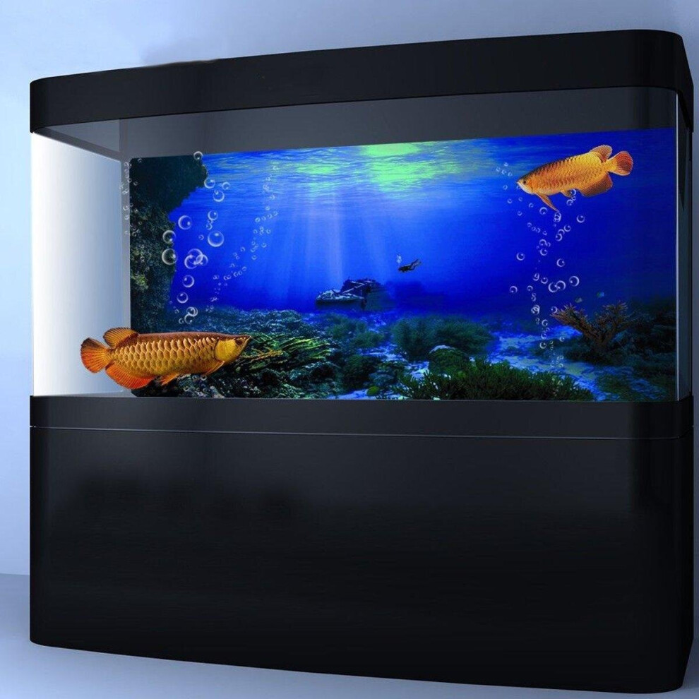 (122*41cm) Aquarium HD Background Poster Fish Tank Decorations Landscape