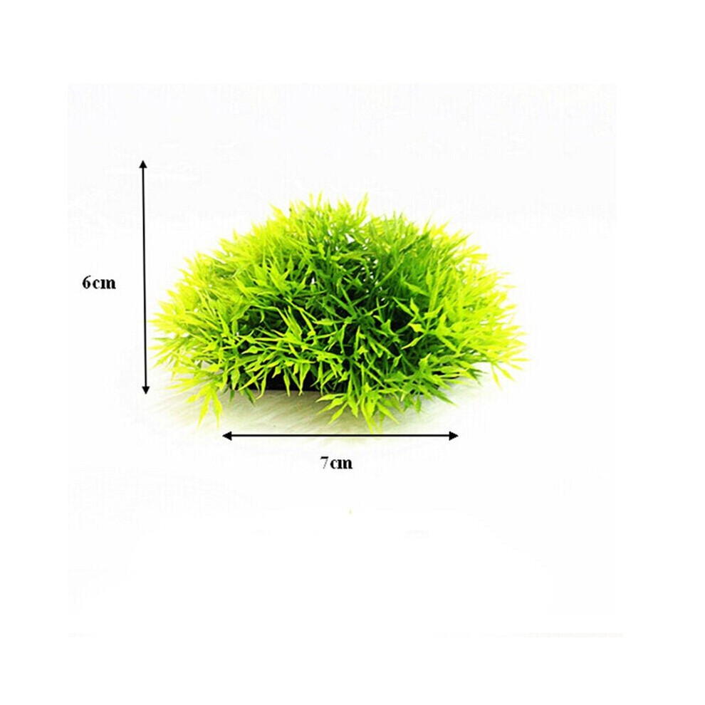 (Yellow) Artificial Grass Aquarium Decor Water Weeds Ornament Plant Fish Tank Decorations & Ornaments