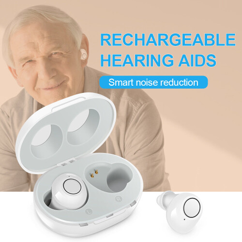 1Pair Digital Rechargeable Hearing Aid Invisible Sound Voice Amplifier 1