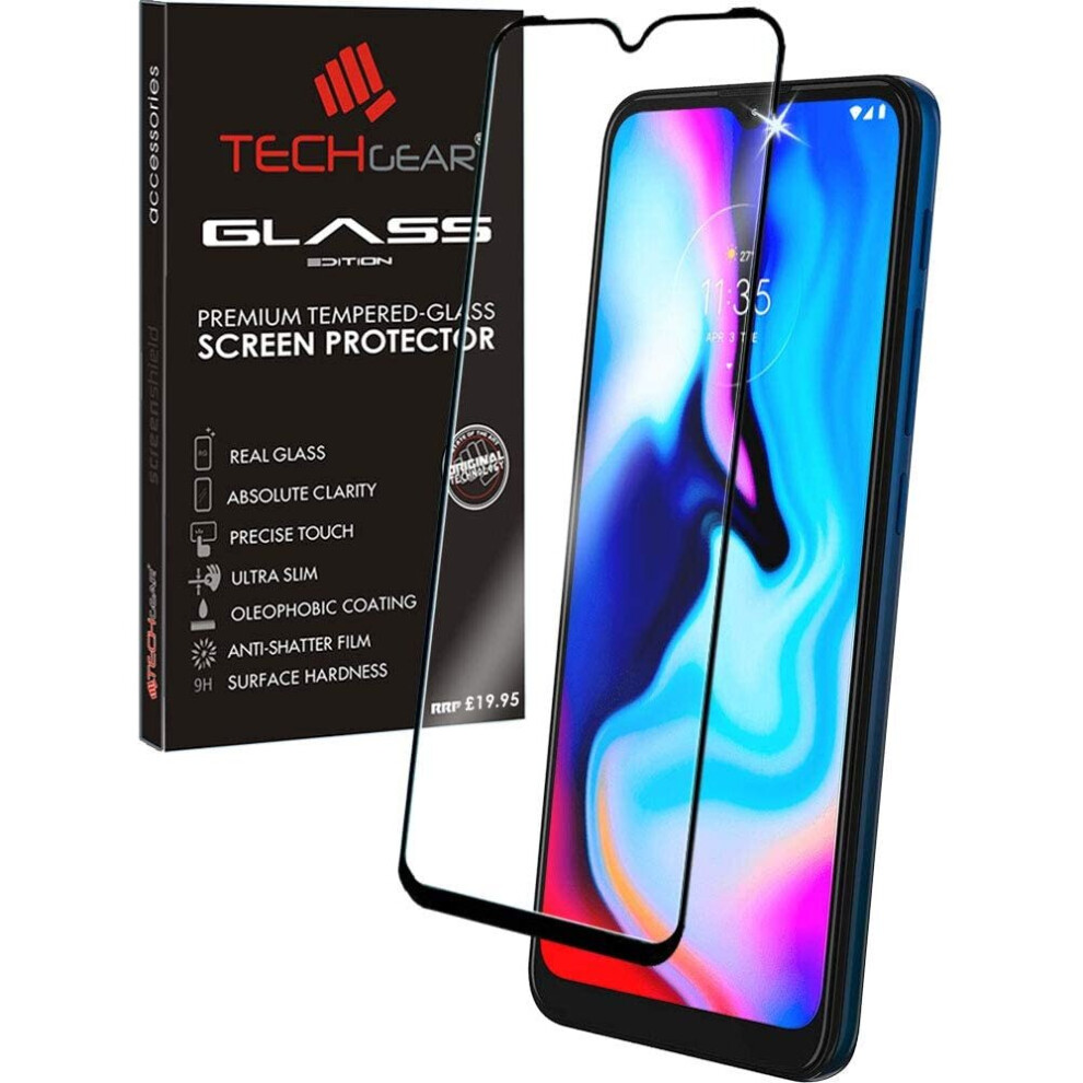 Techgear 3D Glass Edition Compatible For Motorola Moto E20, Tempered Glass Screen Protector Cover [Full Screen] [9H Hardness]...