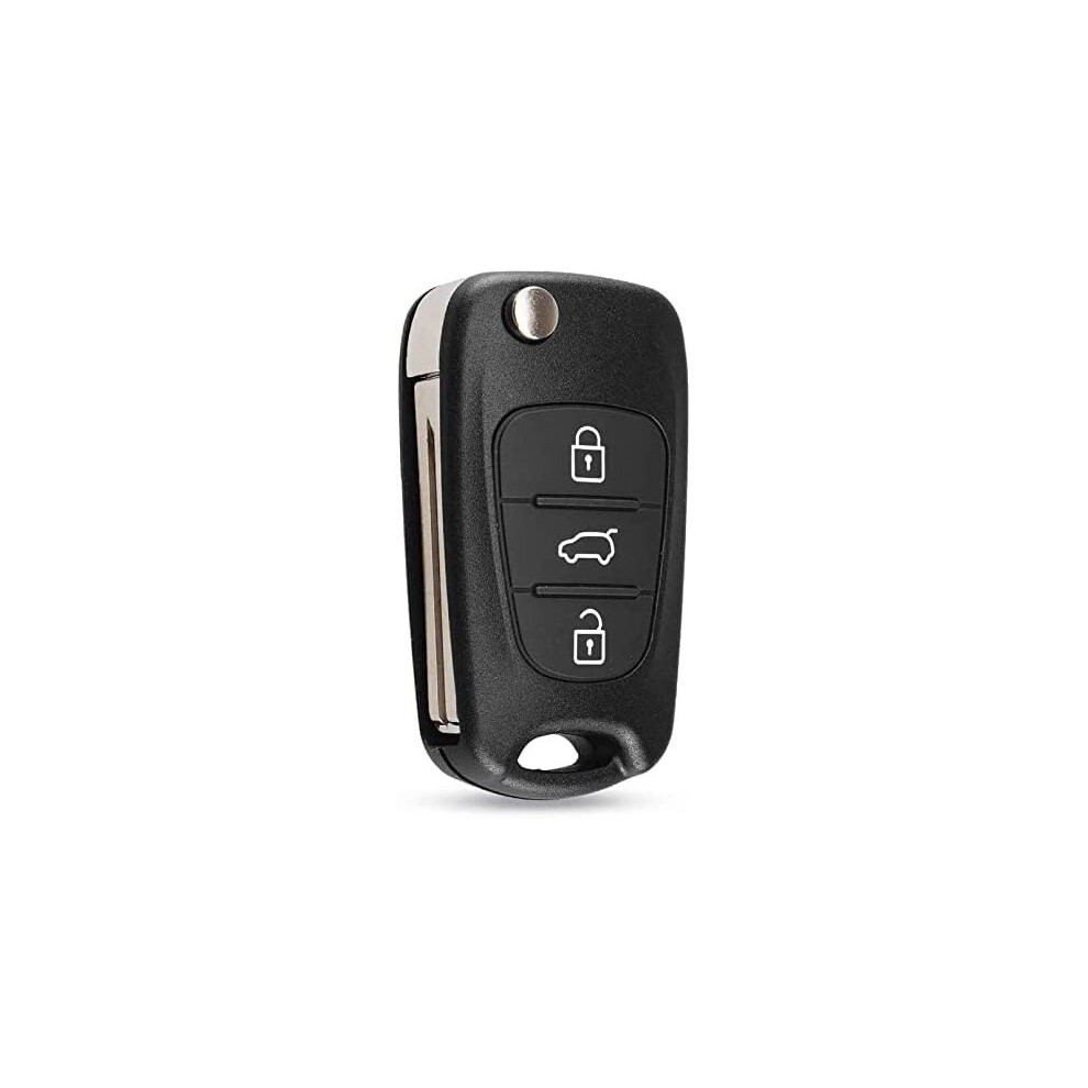 Multibao 3 Buttons Key Fob Case Replacement Compatible For Hyundai I20 I30 I35 Ix20 Ix35 Folding Remote Control Car Key... 5060879093829