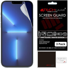 TECHGEAR [Pack of 3] Matte Screen Protectors for iPhone 13, iPhone 13 Pro - ANTI GLARE/MATTE Screen Protectors With Cleaning...