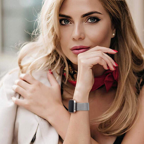 IMOT Metal Strap Compatible with Fitbit Versa 2 Strap / Fitbit Versa Strap / Versa Lite Strap, Magnetic Closure Strap for... 1
