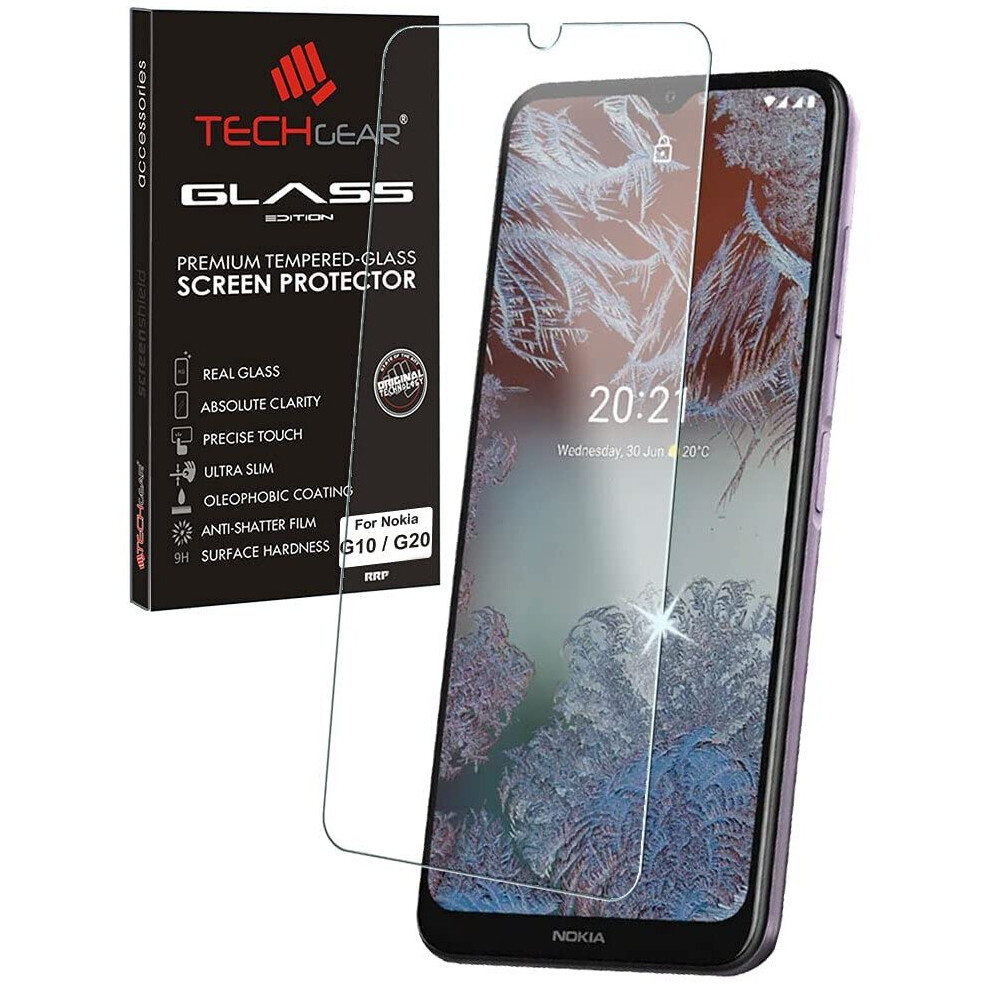 Techgear Glass Edition Compatible With Nokia G10 / G11 / G20 / G21, Tempered Glass Screen Protector Cover [2.5D Round Edge] [9H...