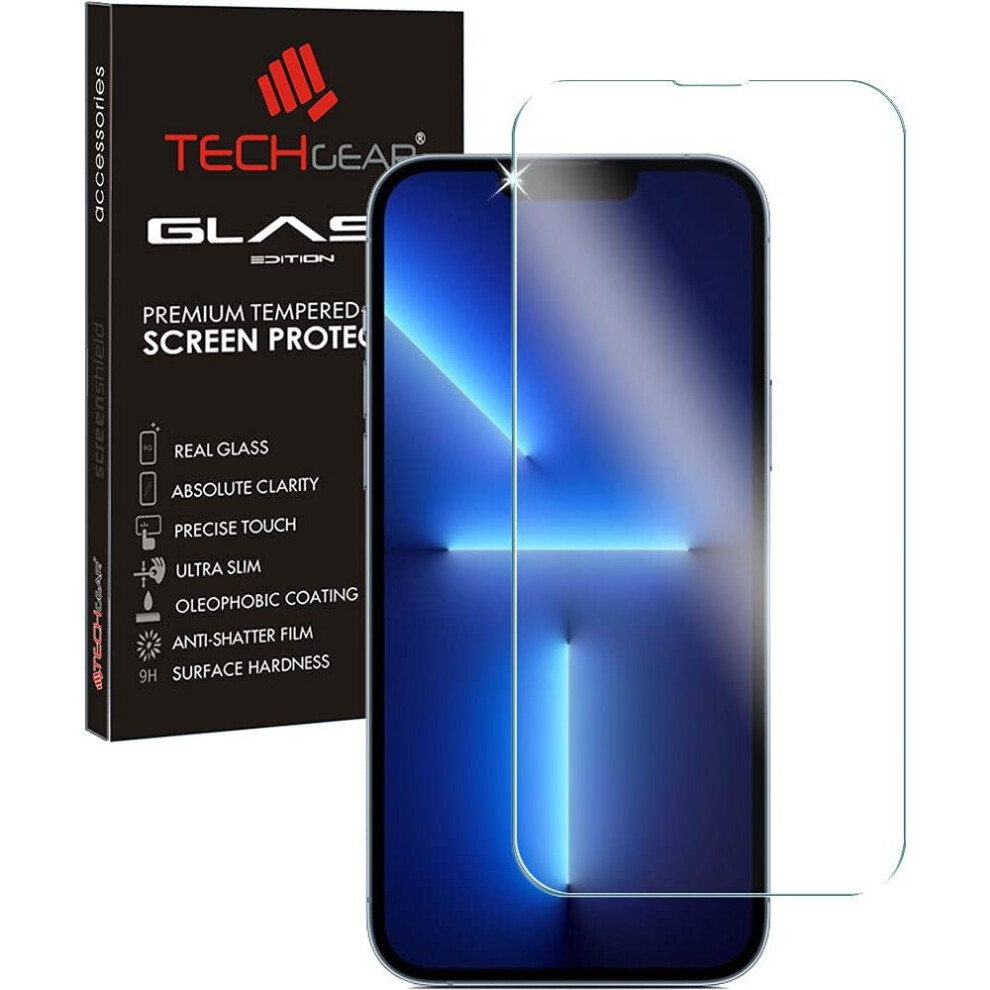 Techgear Glass Edition For Iphone 13 Pro Max 6.7", Tempered Glass Screen Protector Cover [2.5D Round Edge] [9H Hardness]...