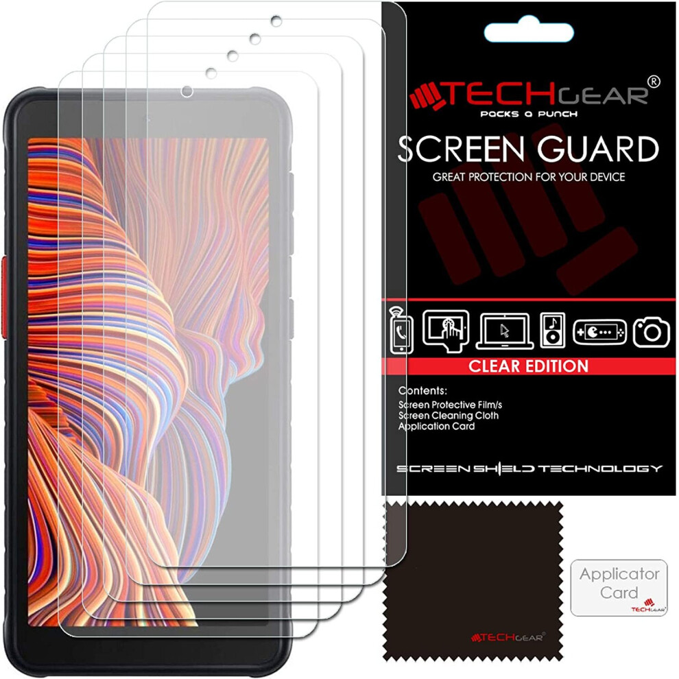 TECHGEAR [5 Pack] Screen Protectors Compatible with Samsung Galaxy XCover 5, CLEAR LCD Screen Protectors Cover Guards