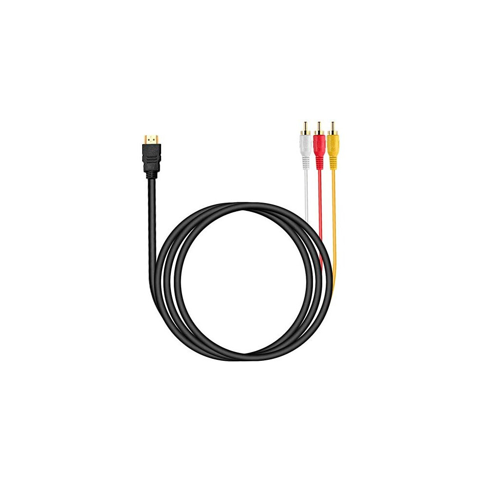 Hdmi To Rca Cable, Pistachio One-Way Transmission From Hdmi To 3Rca Cable Audio Video Av Component Converter Adapter Cable For... 780317762135