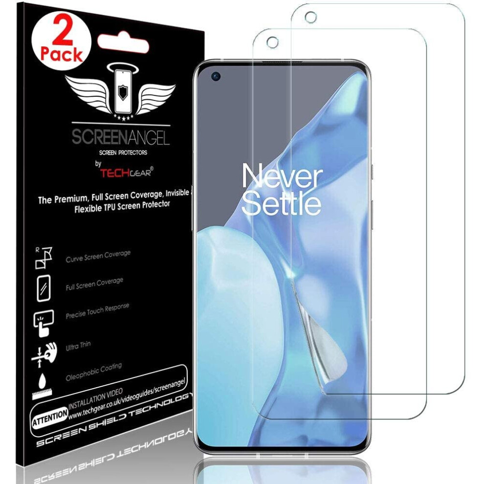 TECHGEAR [2 Pack Screen Protector fits OnePlus 9 Pro [Screen Angel Edition] [Case Friendly] [Bubble Free] [FULL Screen...