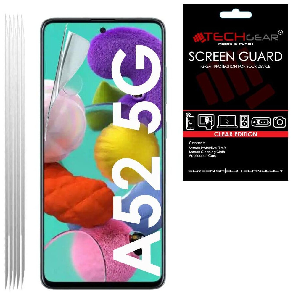 TECHGEAR [5 Pack] Screen Protectors Compatible with Samsung Galaxy A52 5G / A52s 5G / A53 5G, CLEAR LCD Screen Protectors Cover...