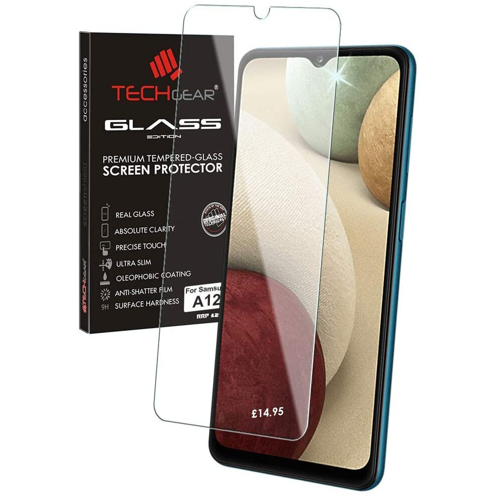 Techgear Glass Edition Compatible With Samsung Galaxy A12, A13, A32 5G, A22 5G, A02s, A03s, M12, Tempered Glass Screen...