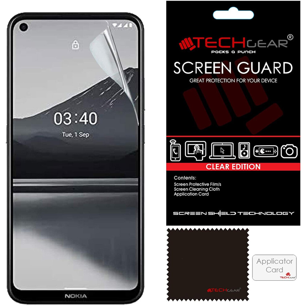 TECHGEAR [5 Pack] Screen Protectors Compatible with Nokia 3.4, CLEAR LCD Screen Protectors Cover Guards