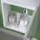 White Wall Hung Minimalist Compact Cloakroom Vanity Unit Basin/Sink 400mm 3