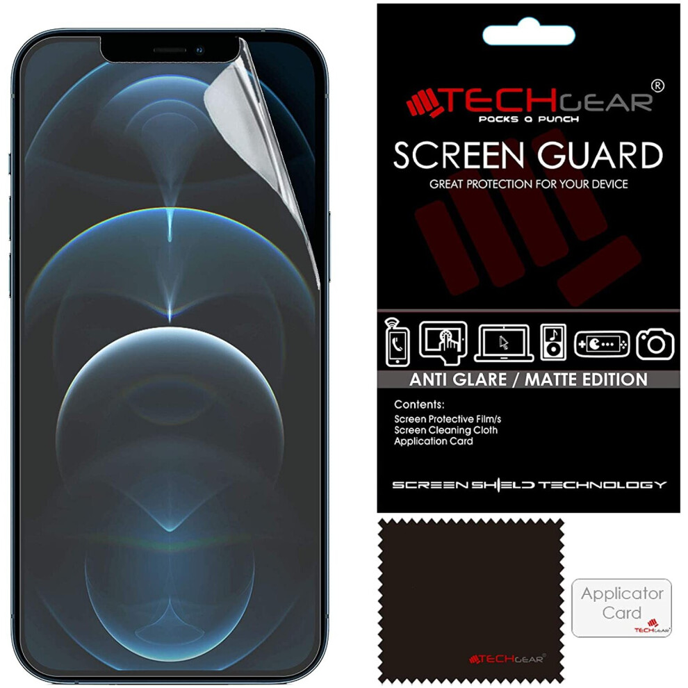 TECHGEAR [Pack of 5] Matte Screen Protectors for iPhone 12 Pro Max - ANTI GLARE/MATTE Screen Protectors With Cleaning Cloth &...