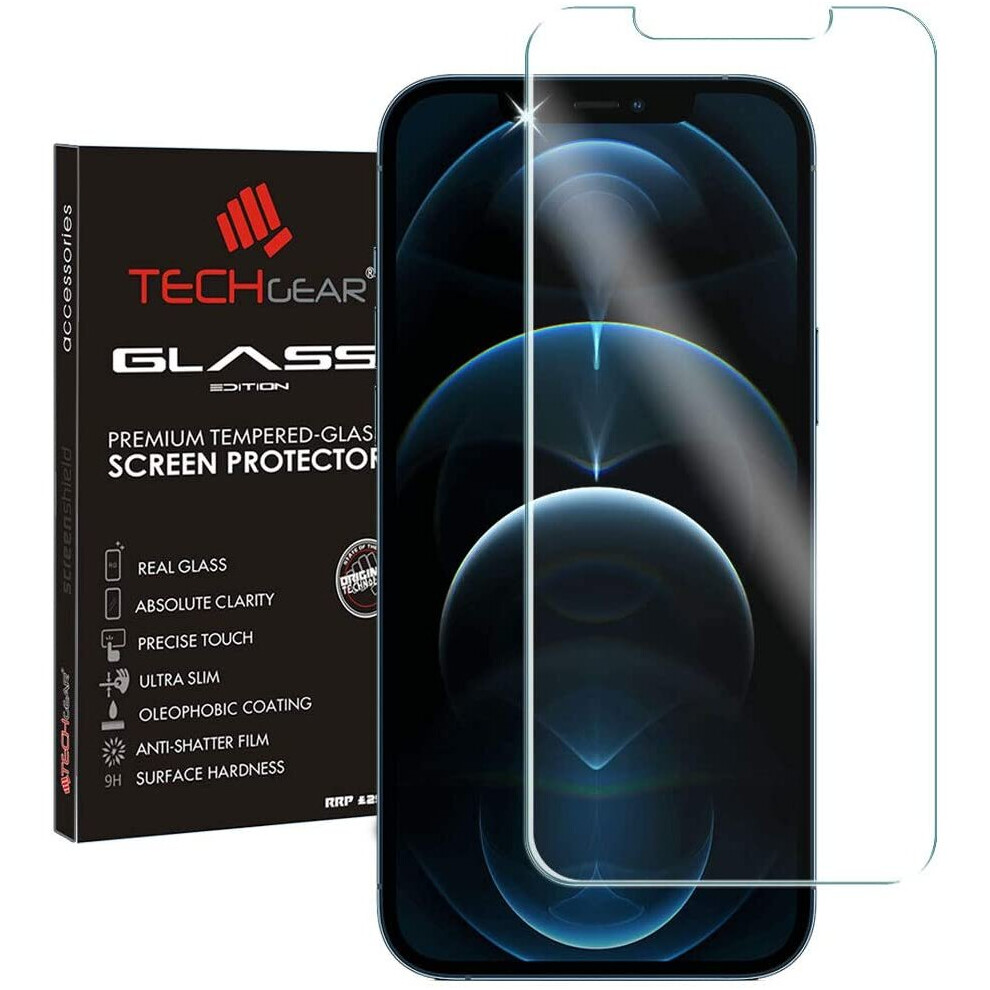 Techgear Glass Edition For Iphone 12 Pro Max 6.7", Tempered Glass Screen Protector Cover [2.5D Round Edge] [9H Hardness]...