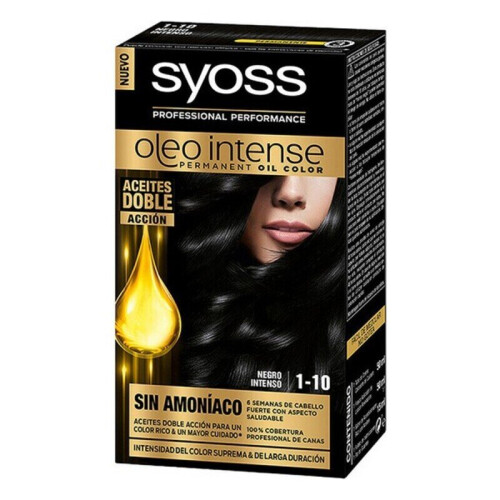 Syoss Oleo Intense Permanent Hair Color 1-10 Deep Black