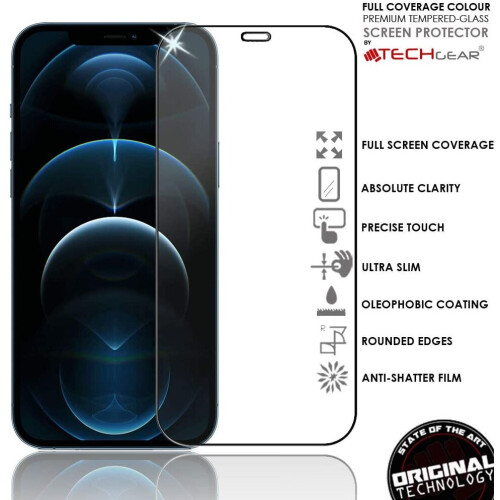 Techgear TECHGEAR 3D GLASS Edition for iPhone 12 Mini, [FULL Screen Adhesion] & [Full Coverage] Tempered Glass Screen Protector Guard... 1