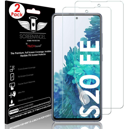 Techgear TECHGEAR [2 Pack Screen Protector fits Samsung Galaxy S20 FE [Screen Angel Edition] [In-Display FingerID Support] [Case...