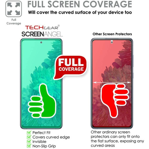 Techgear TECHGEAR [2 Pack Screen Protector fits Samsung Galaxy S20 FE [Screen Angel Edition] [In-Display FingerID Support] [Case... 2