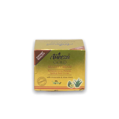 Aneeza Original Gold Beauty Whitening Cream Avocado Aloe Vera on