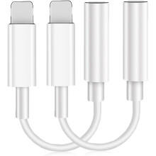 [2 Pack] for iPhone to 3.5mm Jack Headphone Adapter, Aux Audio Earphone Converter Earphone Accessories Plug and Play Adaptor...