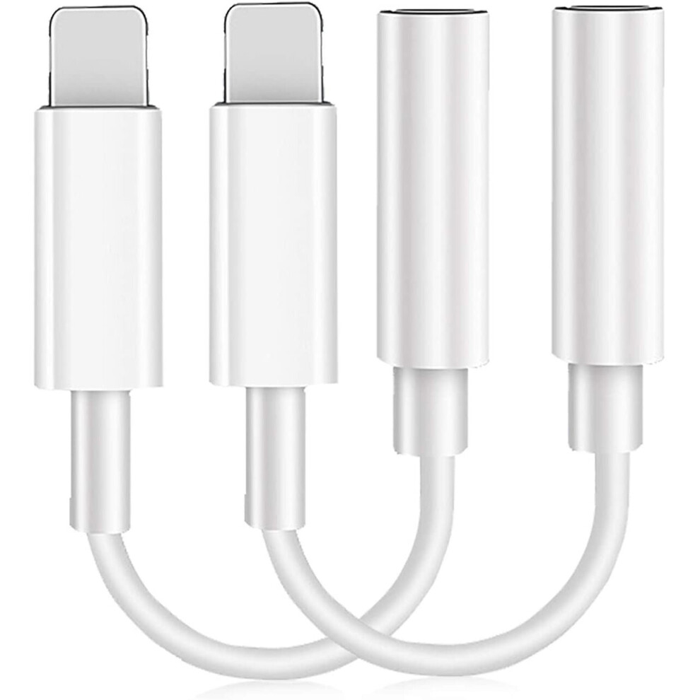 [2 Pack] for iPhone to 3.5mm Jack Headphone Adapter, Aux Audio Earphone Converter Earphone Accessories Plug and Play Adaptor...