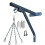 5ft Punch bag set Filled Gloves Bracket Chain Skipping rope 3
